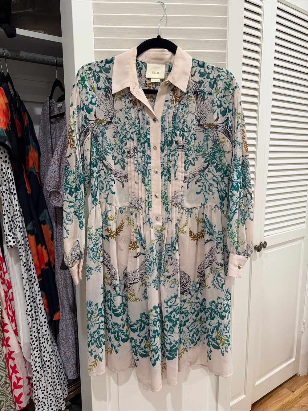 Anthropologie Maeve Ria Jungle Shirt Dress - Picture 4 of 6